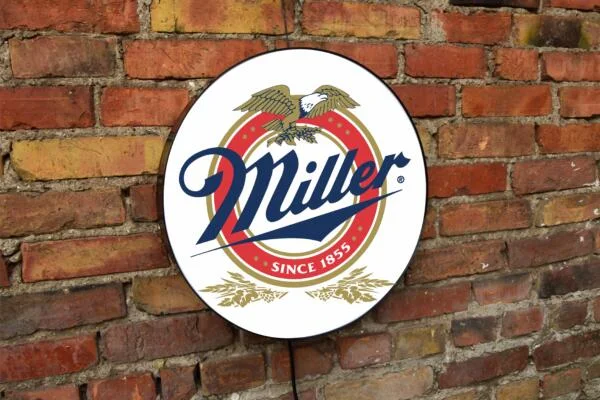 Svítící 3D LED logo Miller 50-80 CM Reklama na pivo