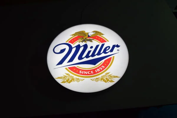 Svítící 3D LED logo Miller 50-80 CM Reklama na pivo