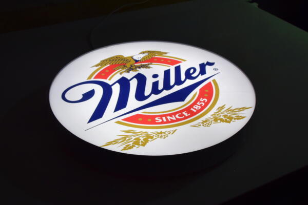 Podświetlane Logo 3D LED Miller 50-80 CM Reklama Piwa