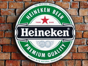 Illuminated 3D LED Heineken Logo 50-80 CM Beer Advertisement