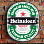 Podświetlane Owalne Logo 3D LED Heineken 50-80 CM Reklama Piwa Podświetlane Owalne Logo 3D LED Heineken 50-80 CM Reklama Piwa