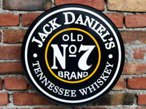 Iluminado 3D LED Whisky Jack Daniels Logo 50-80 CM Cerveza Publicidad