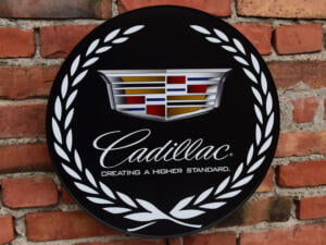 Logotipo de Cadillac iluminado en 3D 50-80 CM Publicidad