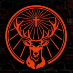 Logo 3D LED Jagermeister Neon Podświetlany Znak do Baru Pubu 50-80 CM Reklama