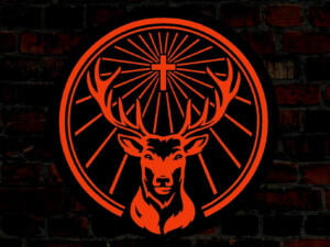Logó 3D LED Jagermeister Neon megvilágított jel a Pub Bar 50-80 CM reklámhoz