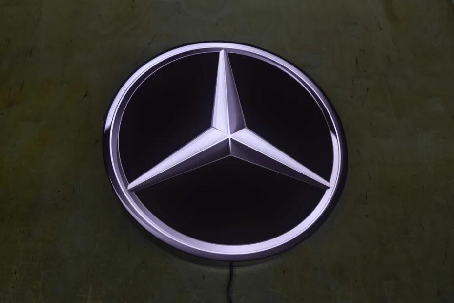Illuminated 3D LED Mercedes Logo 50-80 CM Advertising - LedWords Shop ...