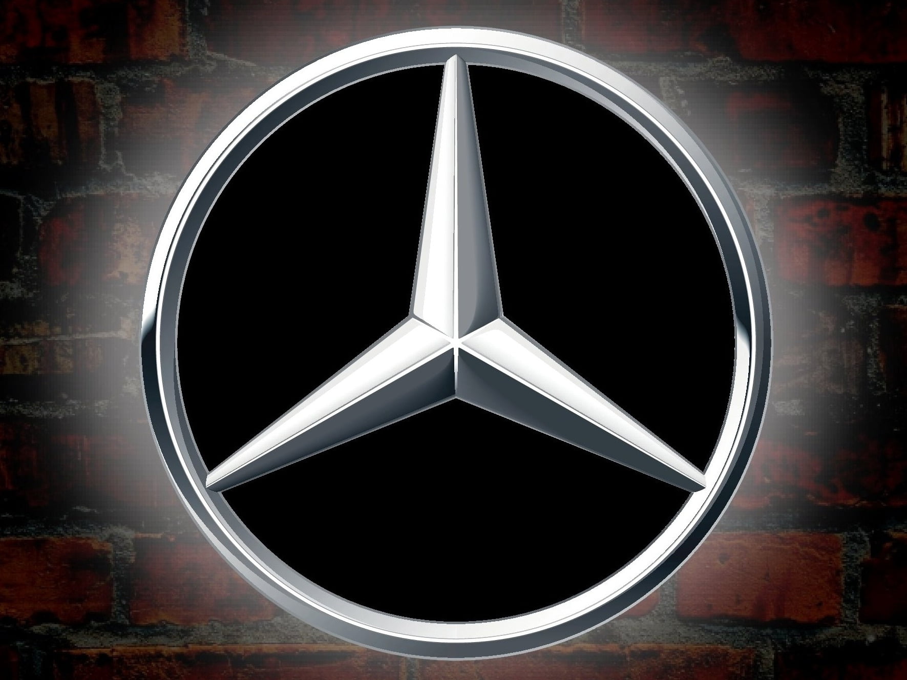 Illuminated 3D LED Mercedes Logo 50-80 CM Advertising - LedWords