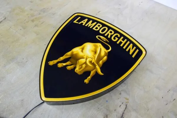 Podświetlane Logo 3D LED Lamborghini50-80 CM Reklama (Copy)