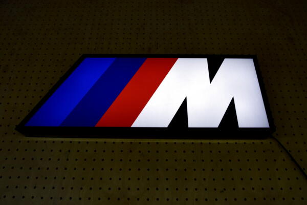 Duże Logo LED 3D BMW M-Power Neon 70 x 24 CM