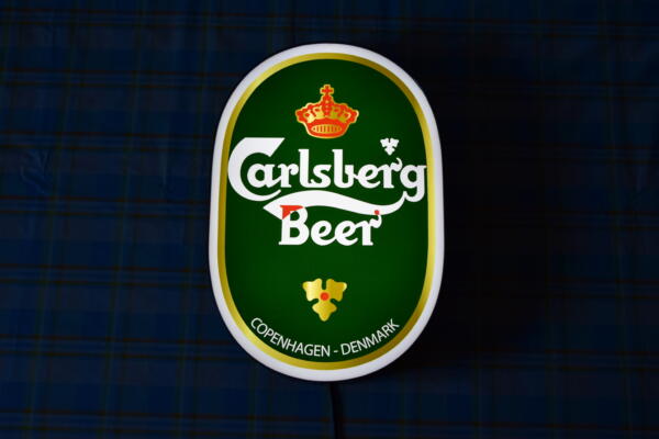 Podświetlane Owalne Logo 3D LED Carlsberg 50-80 CM Reklama Piwa
