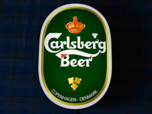 Verlichte 3D Ovale LED Carlsberg Logo 50-80 CM Bier reclame