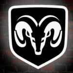 Duże Logo LED 3D Dodge Sign Neon 45 x 50 CM Black White Duże Logo LED 3D Dodge Sign Neon 45 x 50 CM (Copy)