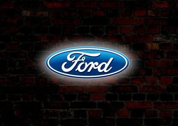 Gran 3D LED Logo Ford Sign Neon 70 x 28 CM Publicidad