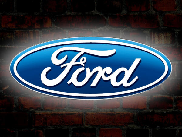 Duże Logo LED 3D Ford Sign Neon 70 x 28 CM Advertisement