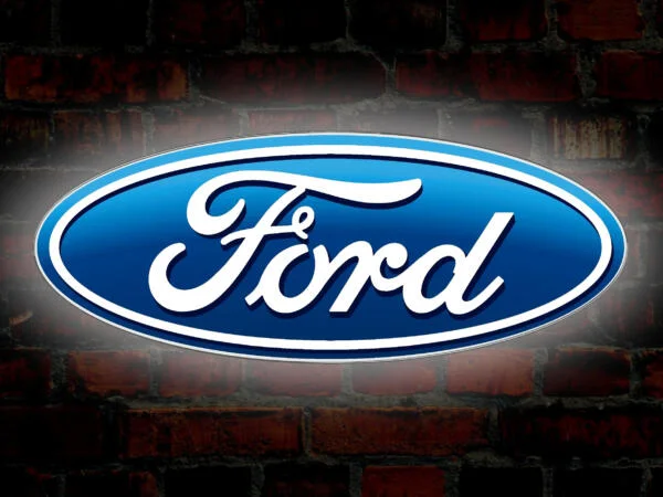 Gran 3D LED Logo Ford Sign Neon 70 x 28 CM Publicidad