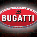 Veľké 3D LED logo Bugatti Sign Neon 50 x 26 CM Reklama Veľké 3D LED logo Bugatti Sign Neon 50 x 26 CM Reklama