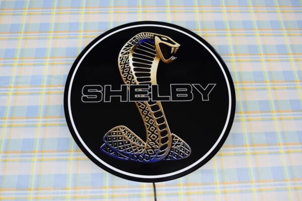 Verlichte 3D LED Mustang Shelby Logo 50-80 CM Advertentie