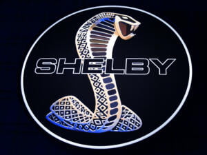 Подсвеченный 3D LED Mustang Shelby Logo 50-80 CM Реклама