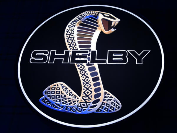 Işıklı 3D LED Mustang Shelby Logosu 50-80 CM Reklam