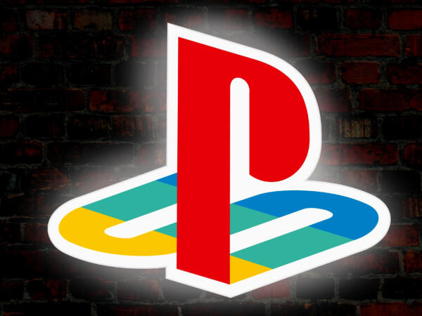 Duże Logo LED 3D Playstation Neon 55 x 44 CM