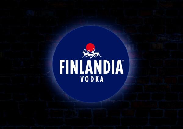 Podświetlane Logo 3D LED Finlandia Wódka 50-80 CM Reklama