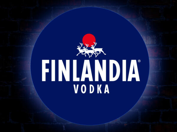 Podświetlane Logo 3D LED Finlandia Wódka 50-80 CM Reklama