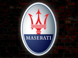 Verlicht 3D LED Maserati Logo 50-80 CM Reclame