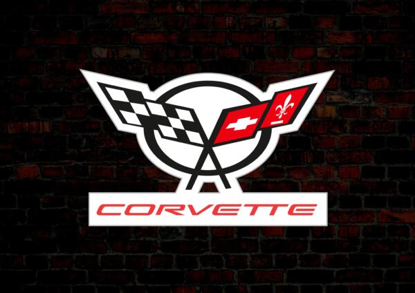 Podświetlane Logo 3D LED Chevrolet Corvette 50-80 CM Reklama