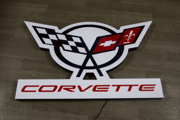 Podświetlane Logo 3D LED Chevrolet Corvette 50-70 CM Reklama