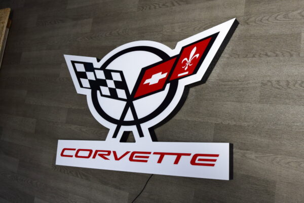 Podświetlane Logo 3D LED Chevrolet Corvette 50-70 CM Reklama