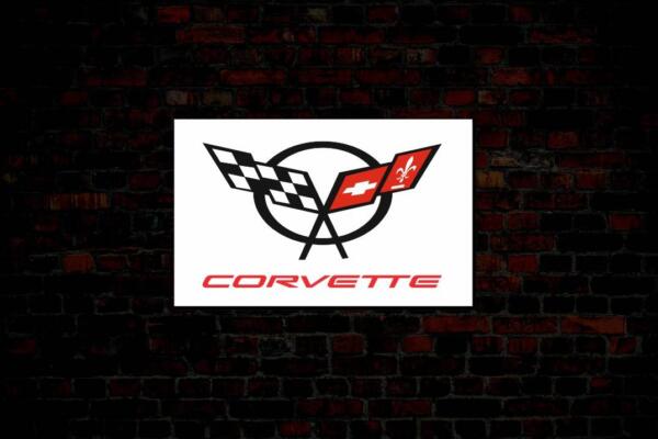 Podświetlane Prostokątne Logo 3D LED Chevrolet Corvette 50-80 CM Reklama